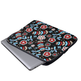 Kühnes florales Muster Laptopschutzhülle