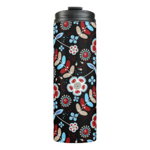 Kühnes florales Muster Thermosbecher
