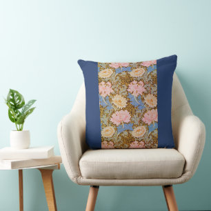 Kühnes florales William-Morris-Design Kissen