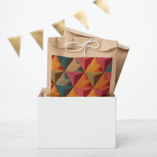 Kühnes geometrisches Dreiecks Muster  Geschenktütchen