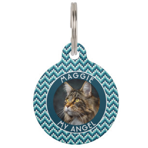 Kühnes Geschenk für Tierliebhaber Chevron-Druck Haustiermarke