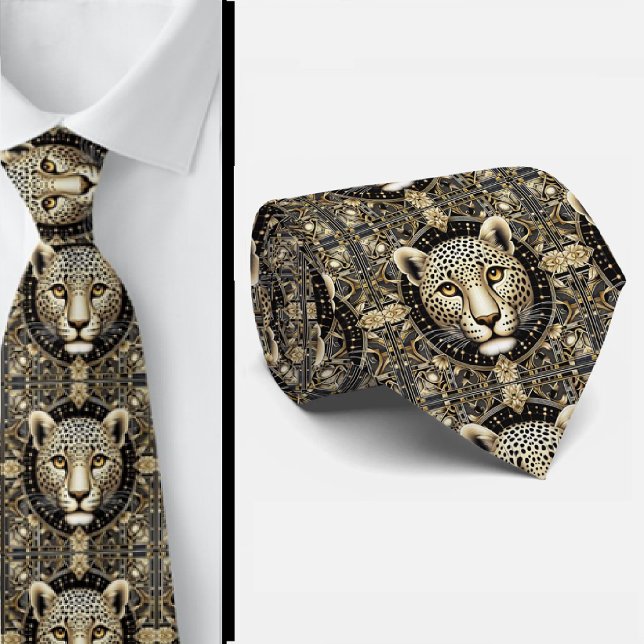 Kühnes Leopard-Tuch | Männliche Herrenmode Krawatte (Von Creator hochgeladen)