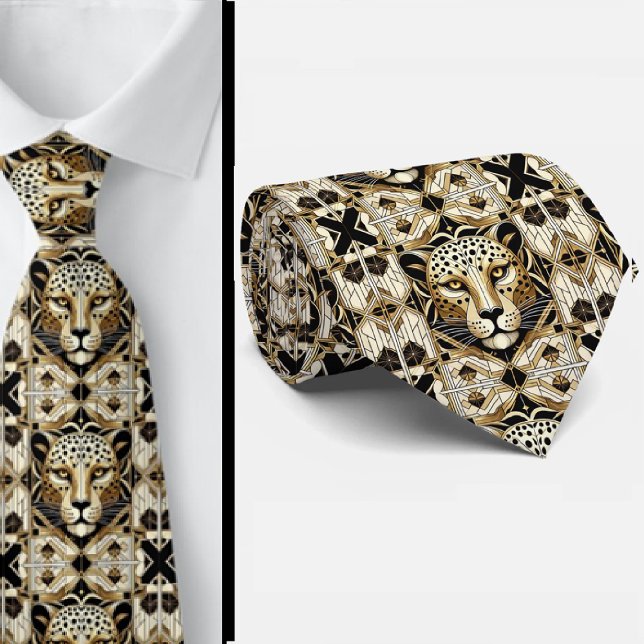 Kühnes Leopard-Tuch | Männliche Herrenmode Krawatte (Von Creator hochgeladen)