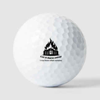 Kühnes minimalistisches Zitat Golfball – Stärke & 