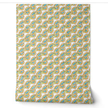 Kühnes Orange Türkis Limette Paisley