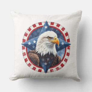Kühnes patriotisches Adler-Emblem Kissen