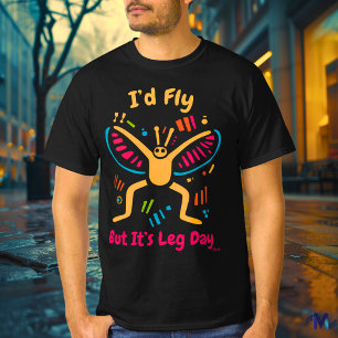 Kühnes Pop-Art-Schmetterling-Gym-Shirt T-Shirt