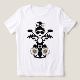 Kühnes Reiterinnen-Abstrakt-Motorrad-T-Shirt für D Tri-Blend Shirt