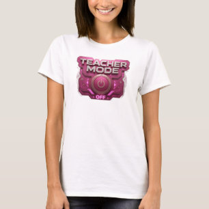 Kühnes rotes TEACH MODE OFF-Style-Statement T-Shirt