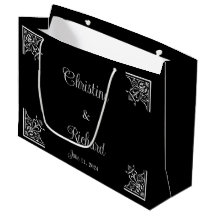 Kühnes Schwarz-Weiß Vintage-Hochzeit