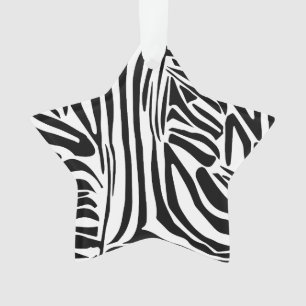 Kühnes Schwarz-Weiß-Zebramuster Ornament