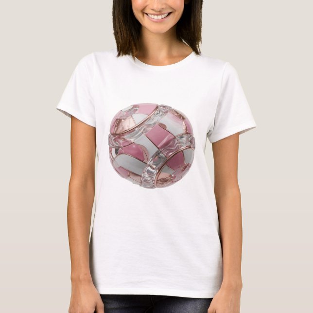 Kühnes Silber ABSTRACT ART Design T-Shirt (Vorderseite)