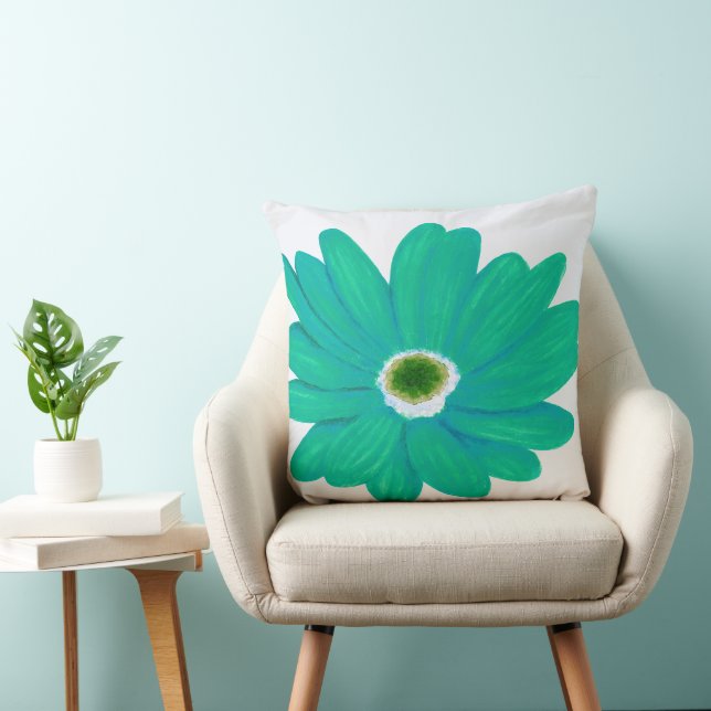 Kühnes Sommerblumen-Wurfkissen Kissen (Stuhl )