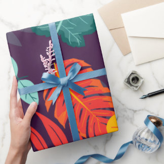 Kühnes Tropisches Blätter-Geschenkpapier Geschenkpapier