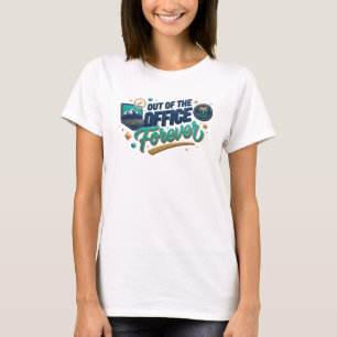 Kühnes Türkis AUS DEM BÜRO Originelles Design T-Shirt