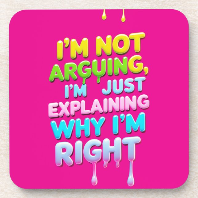 Kühnes Zitat Neon Graffiti Design Getränkeuntersetzer (Vorderseite)