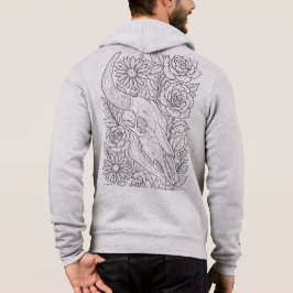 Kuhschädel unter den Blume der Prärie Hoodie