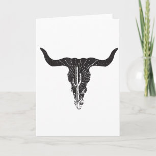 Kuhschädel Wüstenkaktus Boho Longhorn Südwesten Karte