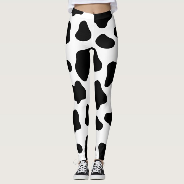 Kuhstumpf Muster Kühe Tierdruck Leggings (Vorderseite)
