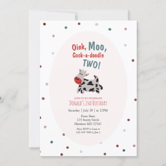 Kuhzucht Zweiten Geburtstag Einladung