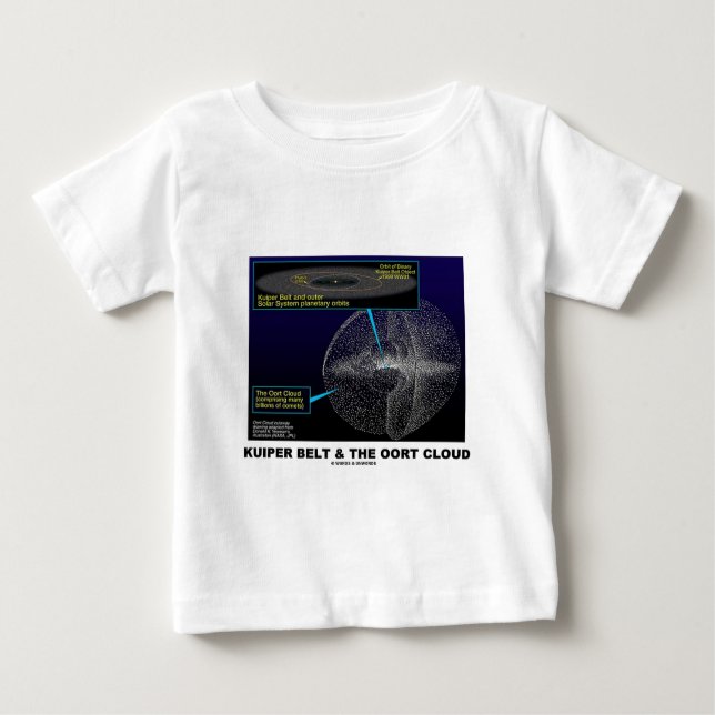 Kuiper Gurt und die Oort Wolke (Astronomie) Baby T-shirt (Vorderseite)