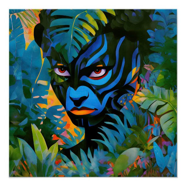 "Kuiráya" - Bleimalerei - Frauen in Amazonien Poster (Vorderseite)