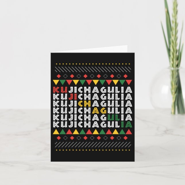 Kujichagulia Kwanzaa Afrikanisches Selbstdetermi Karte (Vorderseite)
