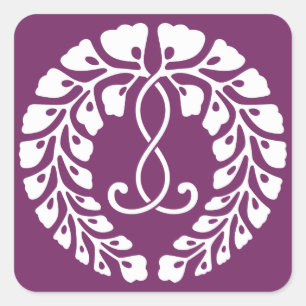 Kujo wisteria quadratischer aufkleber