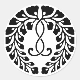 Kujo wisteria runder aufkleber