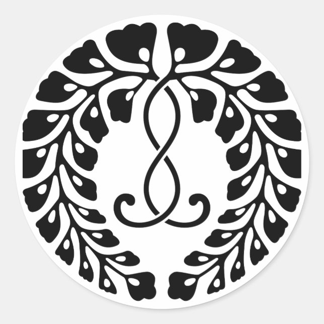 Kujo wisteria runder aufkleber (Vorderseite)