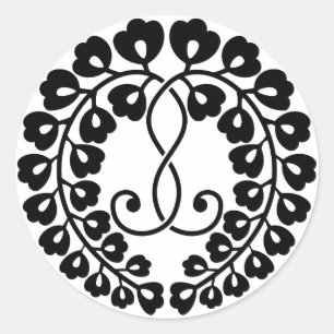 Kujo wisteria runder aufkleber