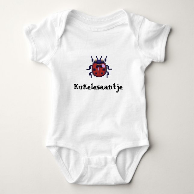 Kukelesaantje Pixelart  Baby Strampler (Vorderseite)