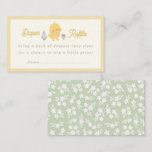 Küken-Baby-Shower-Windel-Raffle-Ticket