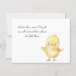 Küken betet postkarte
