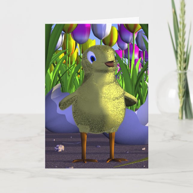 Küken-Gruß-Karte Feiertagskarte (Vorderseite)