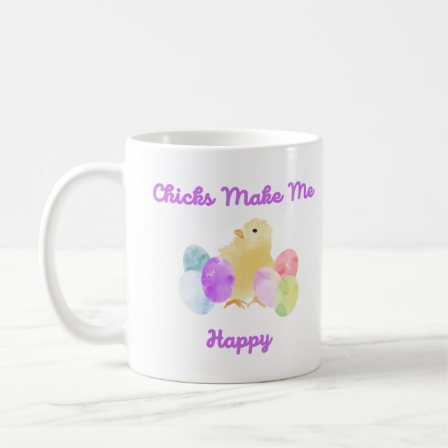 Küken machen mich glücklich kaffeetasse (Links)
