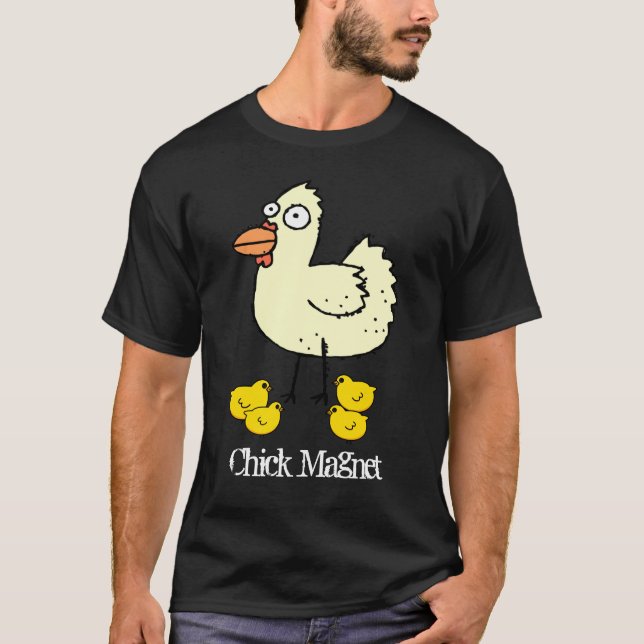 Küken-Magnet für Huhn-Bauern T-Shirt (Vorderseite)