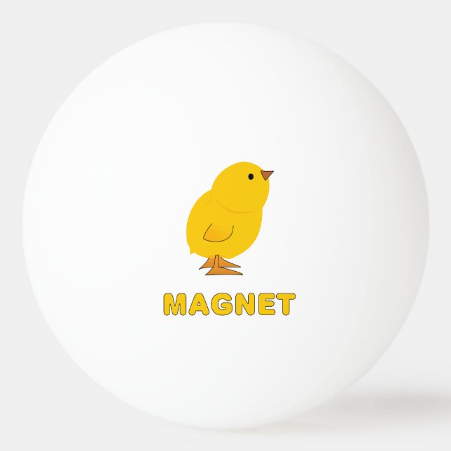 Küken-Magnet Tischtennisball (Rückseite)
