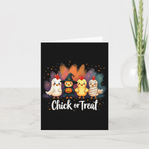 Küken oder Leckerei Witziges Halloween Niedliches Karte