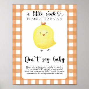 Küken Sag Baby nicht Poster