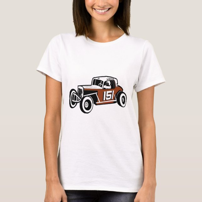 Küken Stockwell alter Zeit-Rennwagen Racearena T-Shirt (Vorderseite)