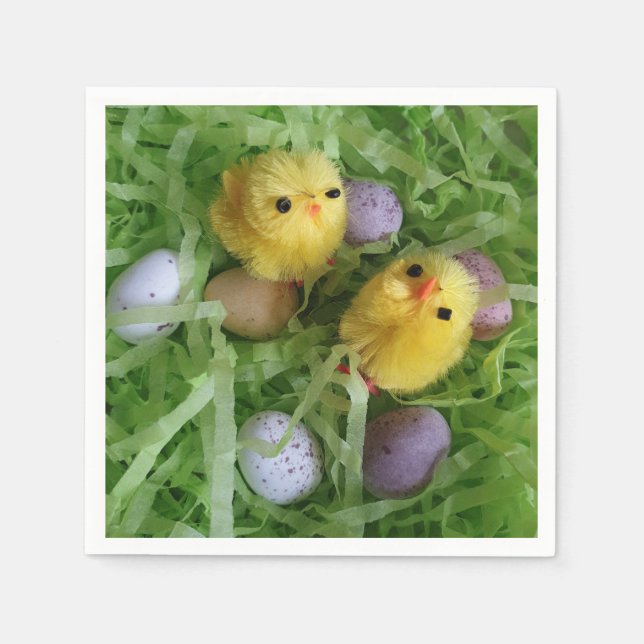 Küken und Eier Serviette (Vorderseite)