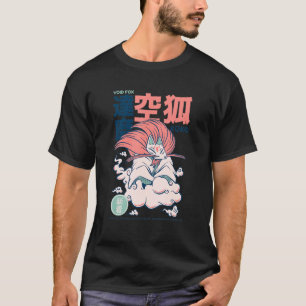 Kuko ist eine gute japanische Yokai als Fox in der T-Shirt