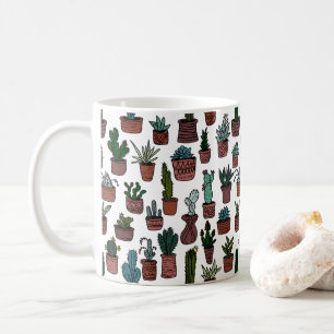 Kukteen in Töpfen Süßes Muster Farbig Kaffeetasse
