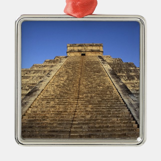 Kukulcan-Tempel oder Castillo-Schloss) in 2 Silbernes Ornament (Vorne)