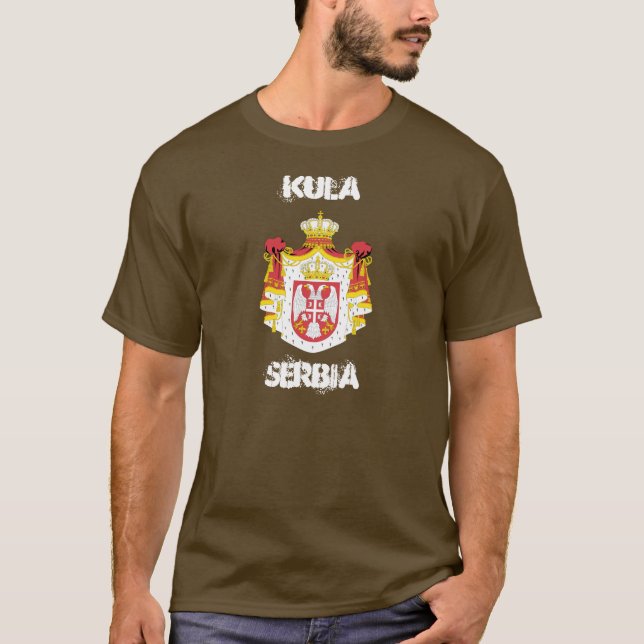 Kula, Serbien mit Wappen T-Shirt (Vorderseite)