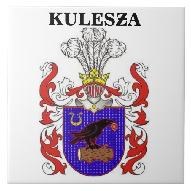 KULESZA FAMILIENWAPPEN FLIESE (Vorderseite)