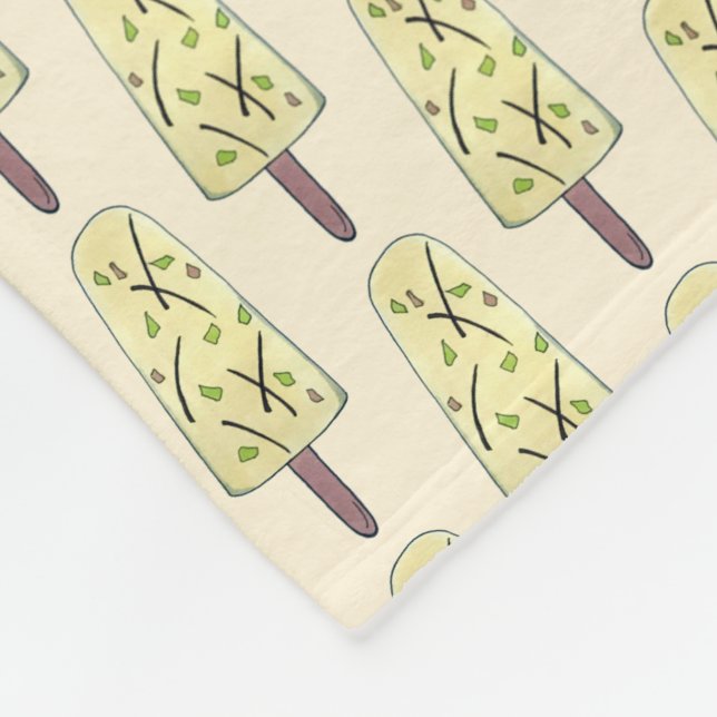 Kulfi Qulfi Indian Food Ice Cream Frozen Nachtisch Fleecedecke (Ecke)