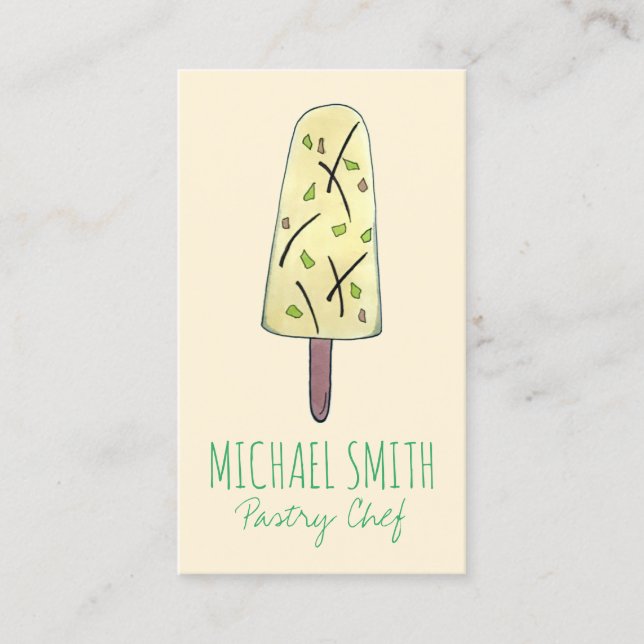 Kulfi Qulfi Indian Food Ice Cream Frozen Nachtisch Visitenkarte (Vorderseite)