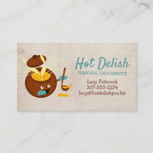 Kulinarische Geschäftskarte des Retro Visitenkarte